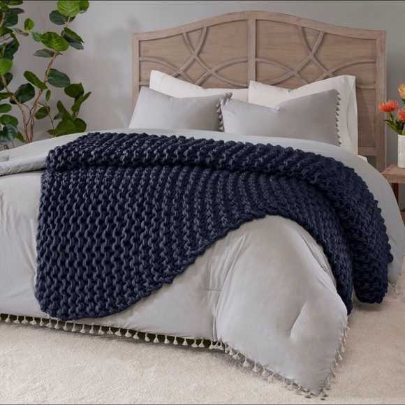 🔴 SALE 🔴 XLarge Chunky Knit Throw Blanket - Picture 2 of 4